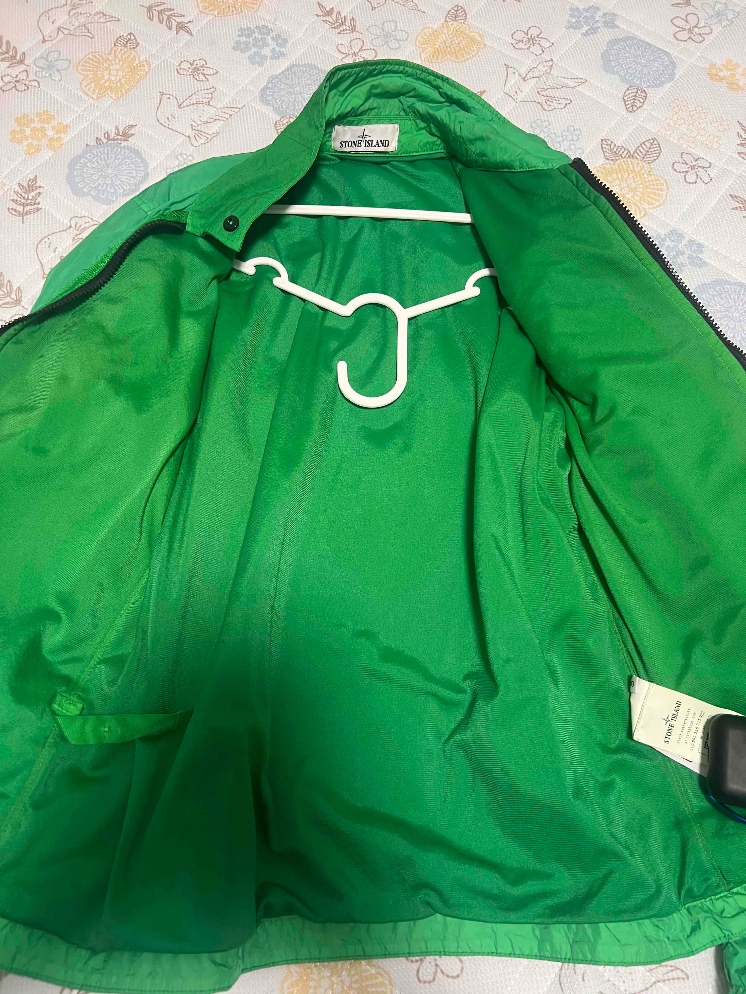 STONE ISLAND Compass Logo Cotton Hoodie Green . 751564120-V0050