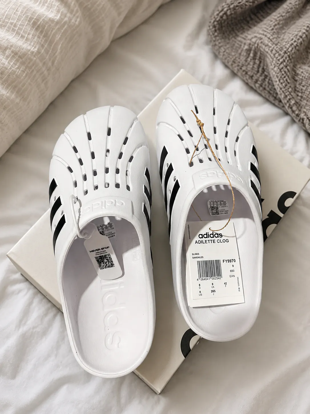 adidas Adilette Clog 'White Black' FY8970