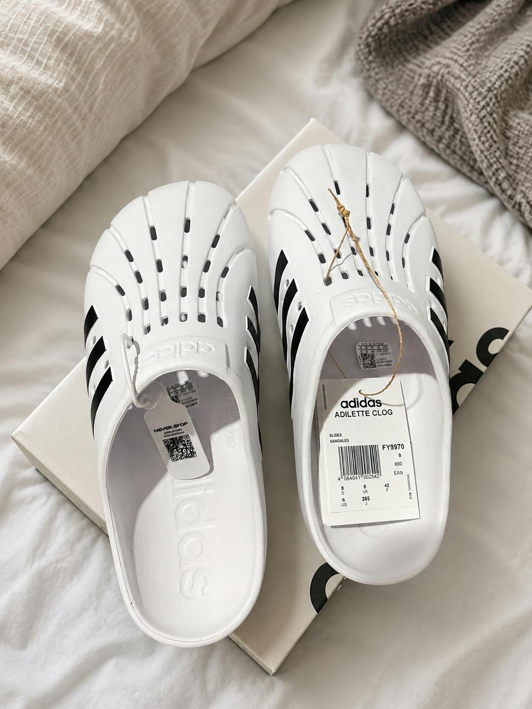 adidas Adilette Clog 'White Black' FY8970 adidas Adilette Clog 'White Black' FY8970