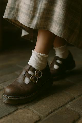 (Women) Dr. Martens 8065 Crazy Horse Leather Mary Jane Shoes 'Dark Brown' 30914201