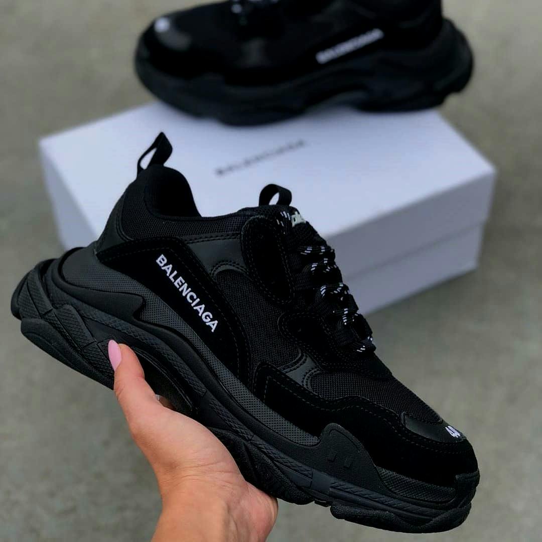 (Women) Balenciaga Triple S 'Black' 2019  524036 W09O1 1000