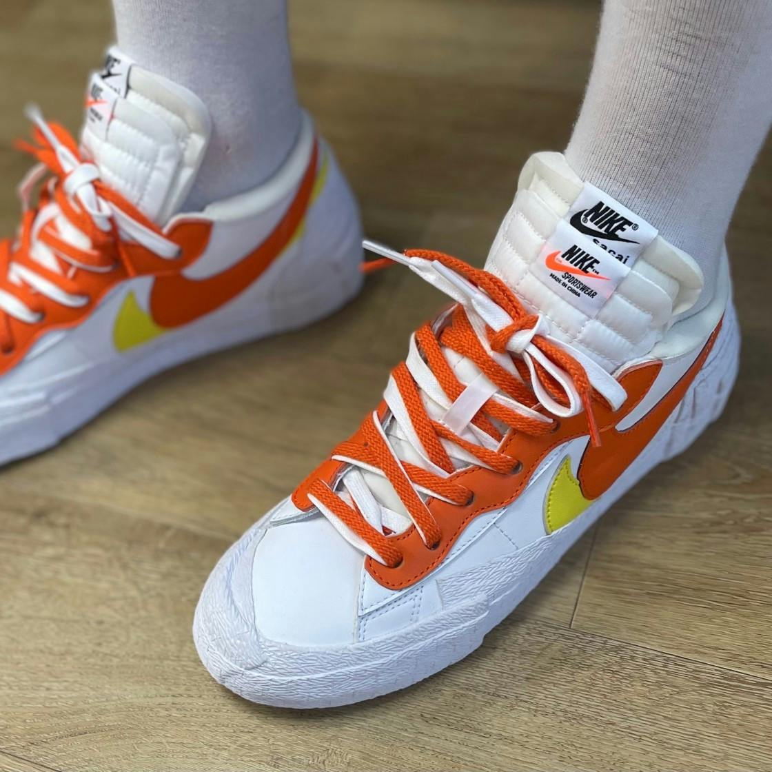 sacai x Nike Blazer Low 'Magma Orange' DD1877‑100 - DD1877-100