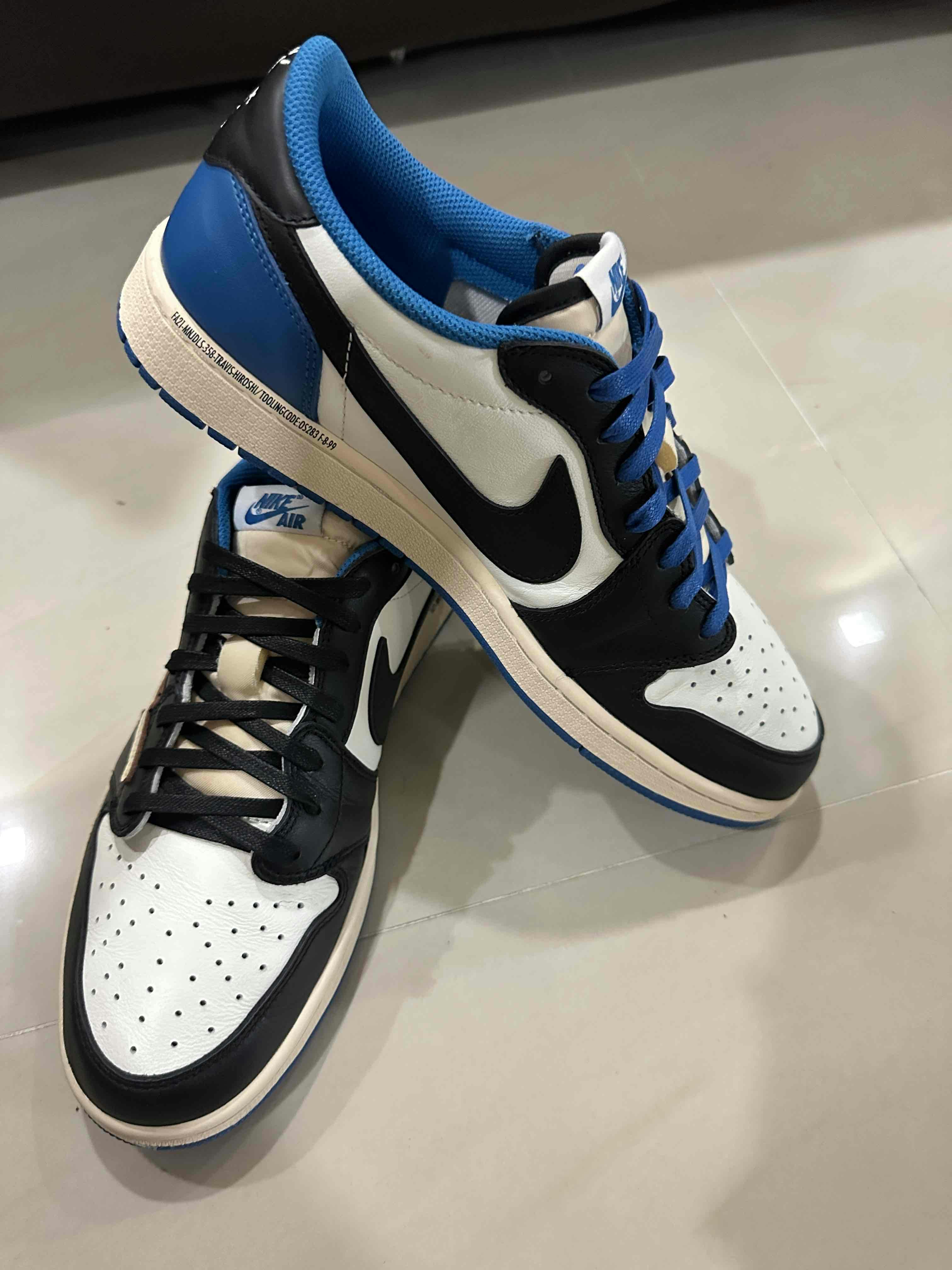 Fragment Design x Travis Scott x Air Jordan 1 Retro Low 'Military Blue' DM7866-140