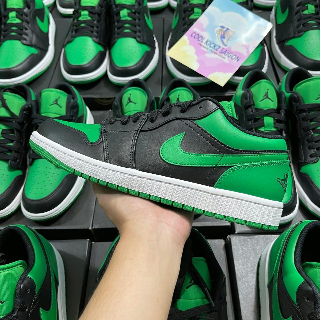 Grade School Air Jordan 1 Low Lucky Green 553560 065 553560 065