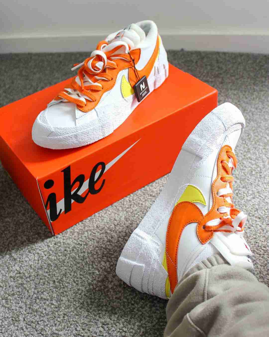 sacai x Nike Blazer Low 'Magma Orange' DD1877‑100 - DD1877-100