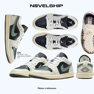 (Women) Air Jordan 1 Low 'Jade Smoke' DC0774-001 (Women) Air Jordan 1 Low 'Jade Smoke' DC0774-001