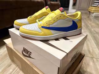 (Women) Travis Scott x Air Jordan 1 Retro Low OG SP 'Canary' DZ4137-700 (Women) Travis Scott x Air Jordan 1 Retro Low OG SP 'Canary' DZ4137-700