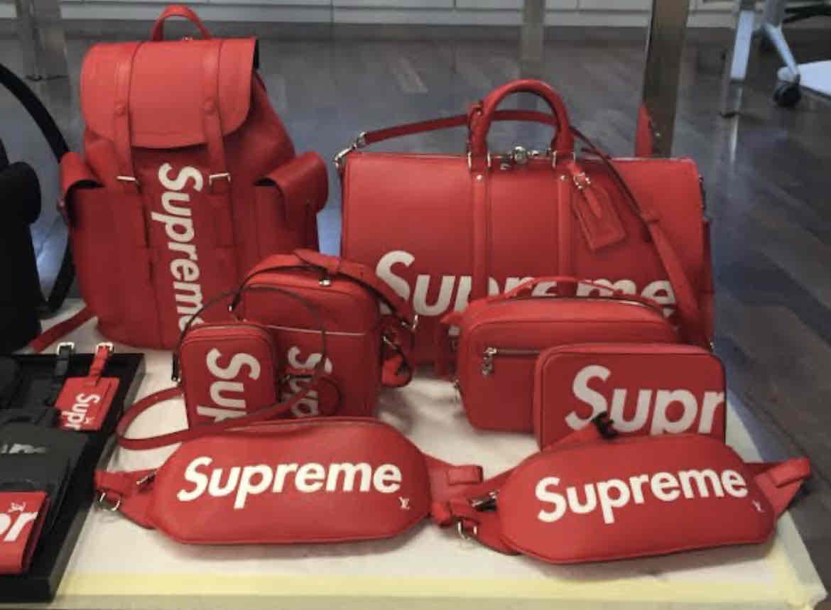 Red Ribbon Recon x Air Jordan 1 Retro High 'Supreme & Louis Vuitton' Custom 555088-103-SLV Red Ribbon Recon x Air Jordan 1 Retro High 'Supreme & Louis Vuitton' Custom 555088-103-SLV