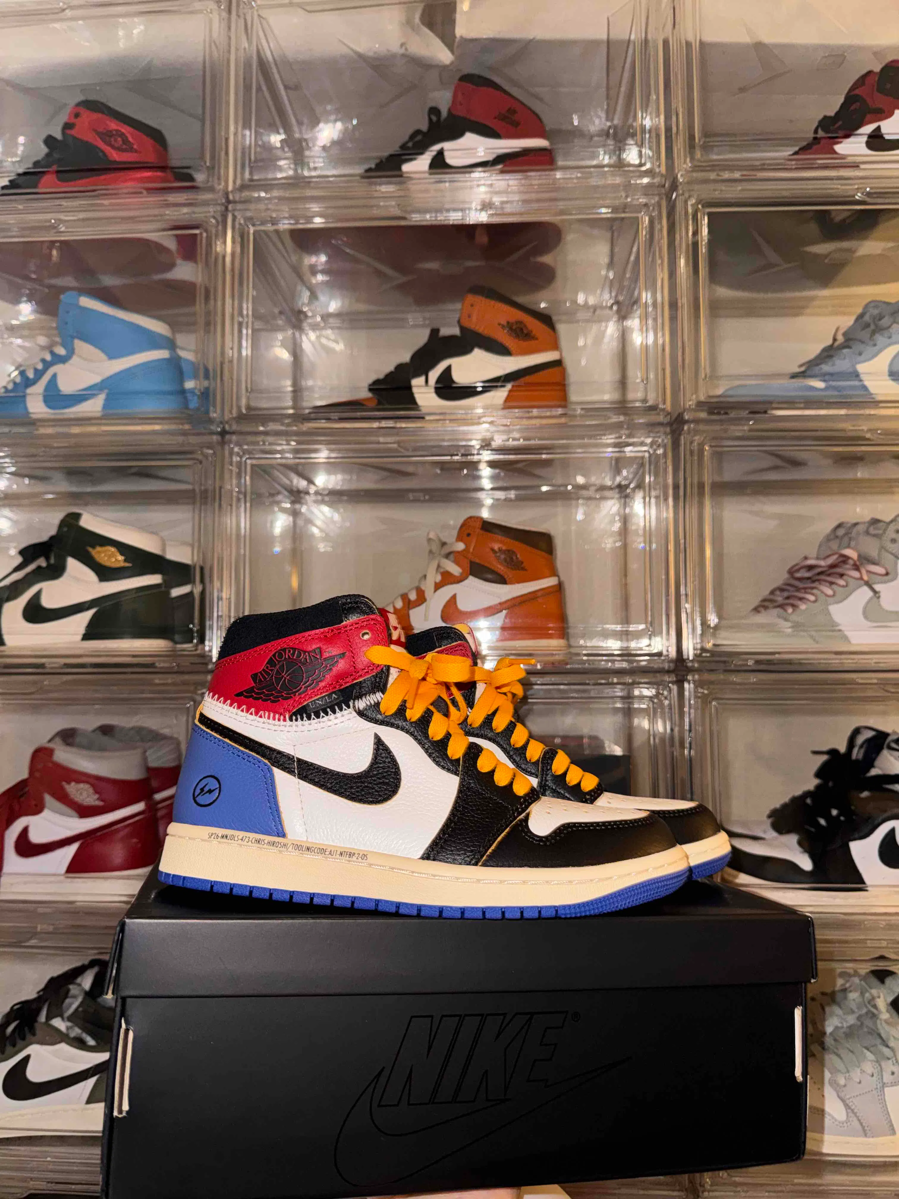 Fragment Design x Union x Jordan x Air Jordan Air 1 Retro High OG 'Varsity Red Sport Royal' IO7847-002