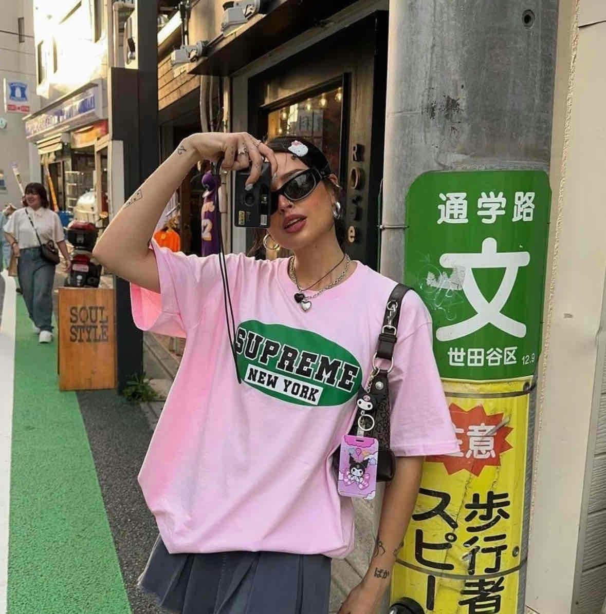 Supreme New York Tee Light Pink