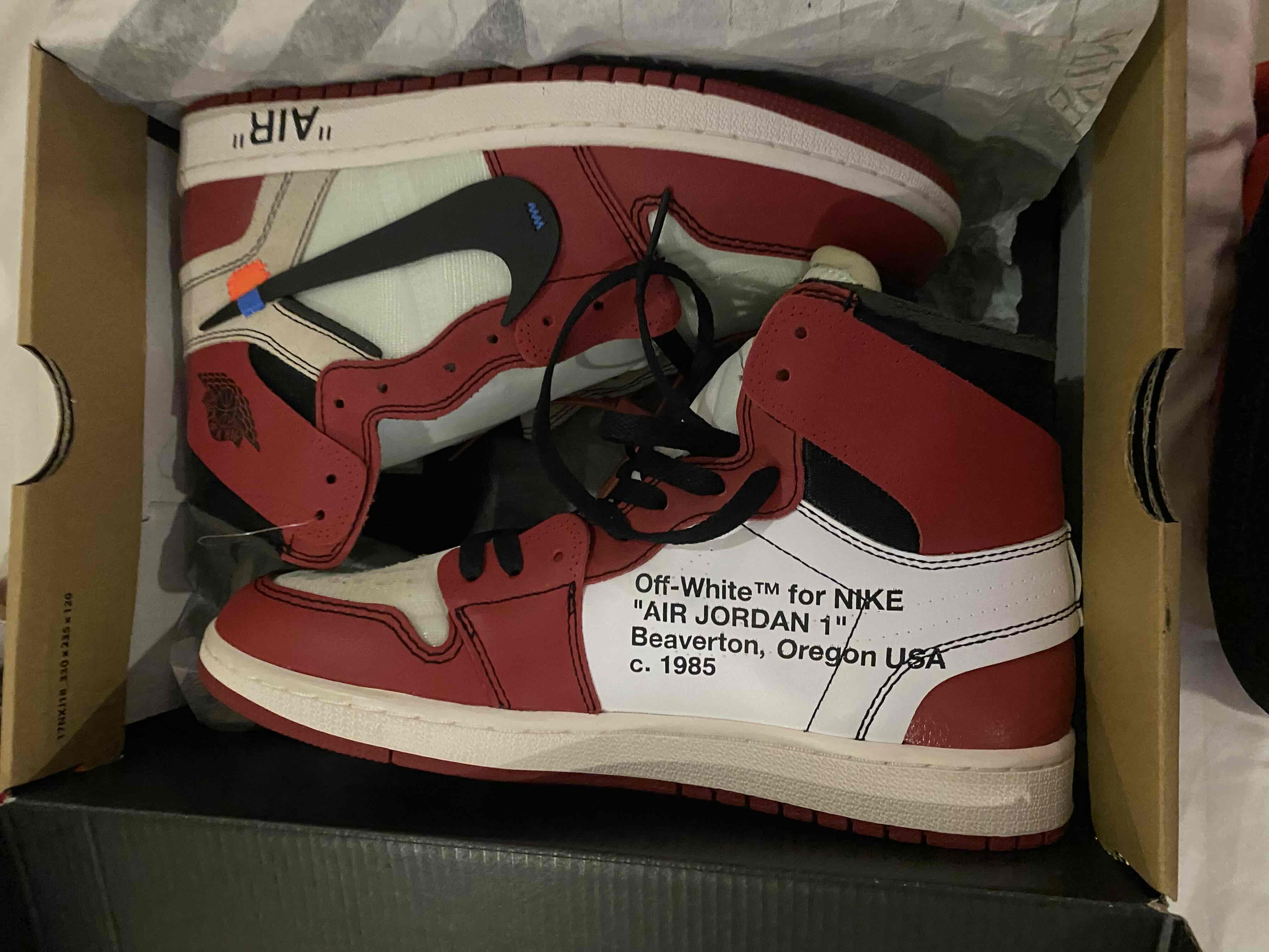 Nike air jordan store x off white red