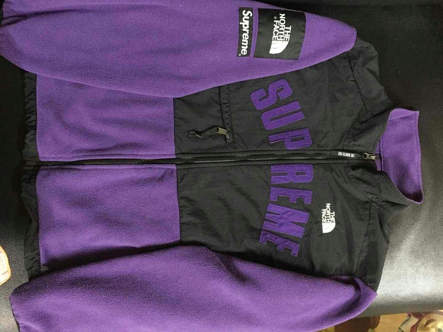 Supreme x The North Face Arc Logo Denali Fleece Jacket Purple