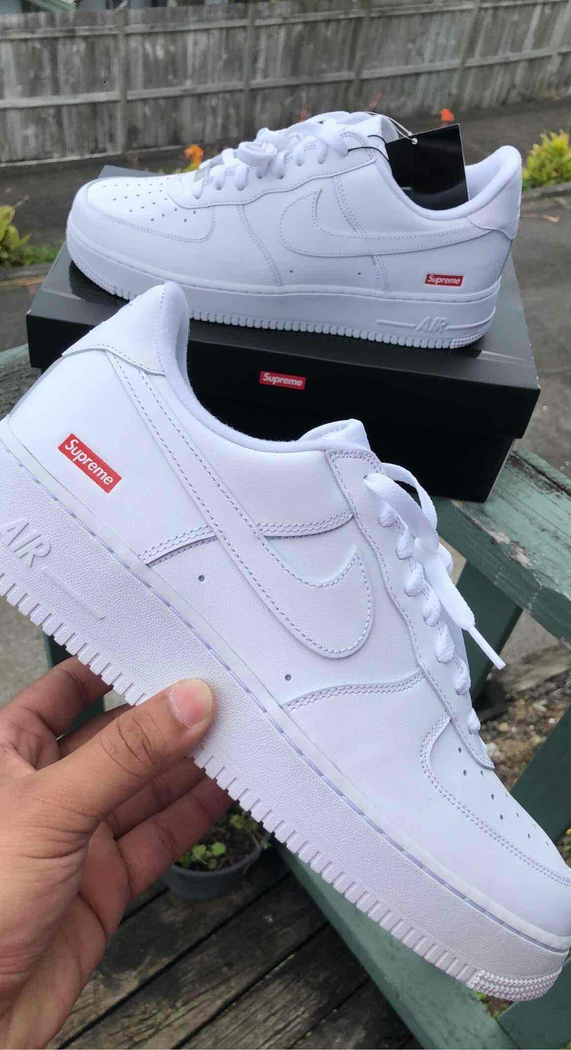 Supreme x Nike Air Force 1 Low 'Box Logo - White' CU9225-100