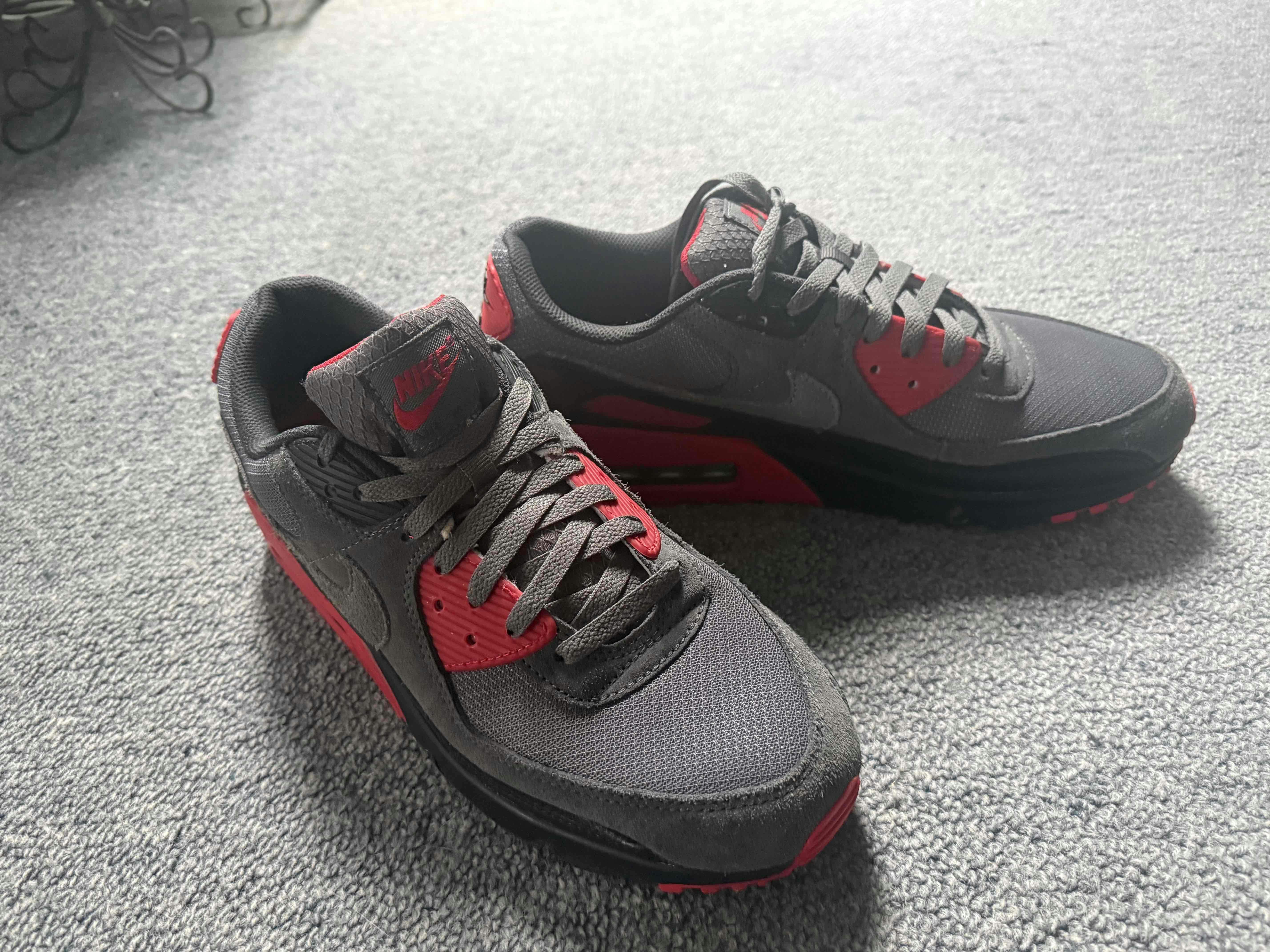 Nike Air Max 90 'Smoke Grey Fire Red' DM0029-007