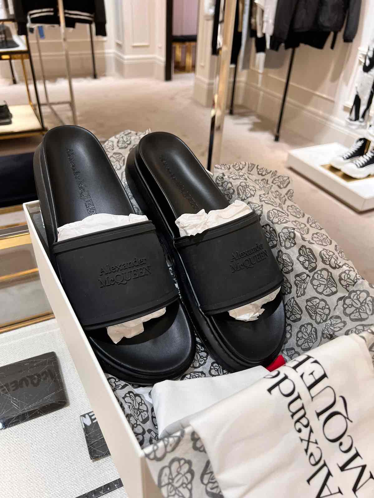 Alexander Wang x adidas Adilette Slides Black White AC7408