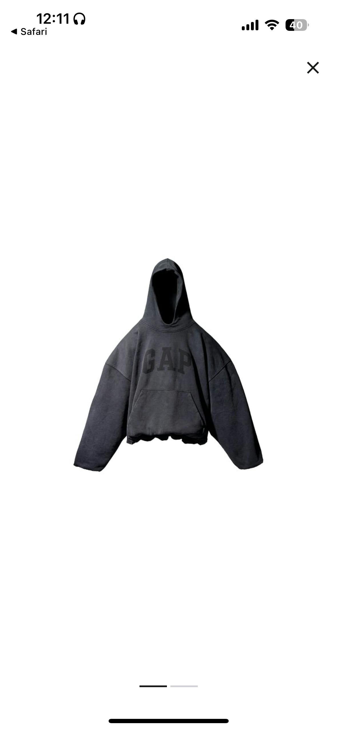 Yeezy Gap Logo Hoodie Black