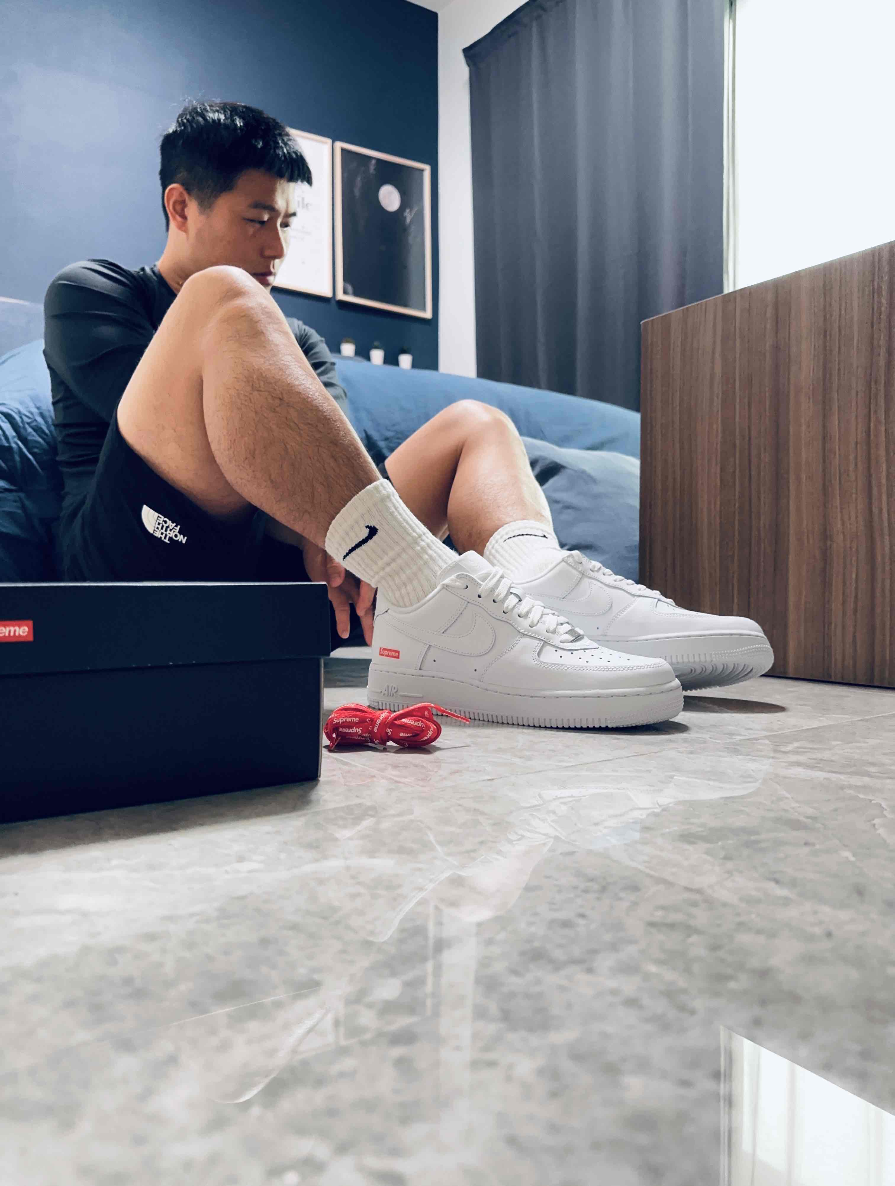 Supreme x Nike Air Force 1 Low 'Box Logo ‑ White' CU9225‑100 ...