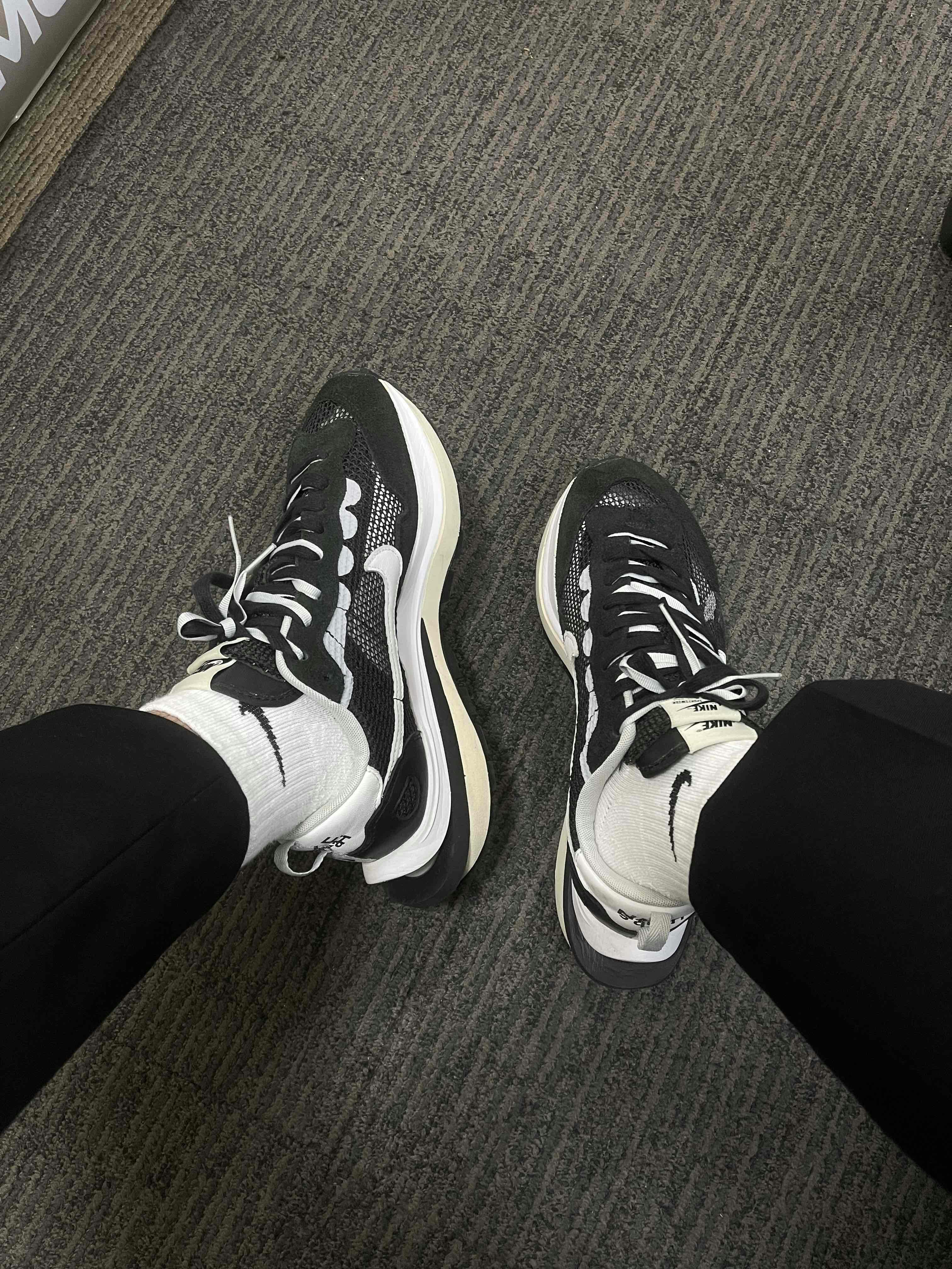 sacai x Nike VaporWaffle 'Black White' CV1363-001