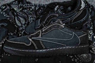 Travis Scott x Air Jordan 1 Retro Low OG SP 'Black Phantom' DM7866-001 Travis Scott x Air Jordan 1 Retro Low OG SP 'Black Phantom' DM7866-001