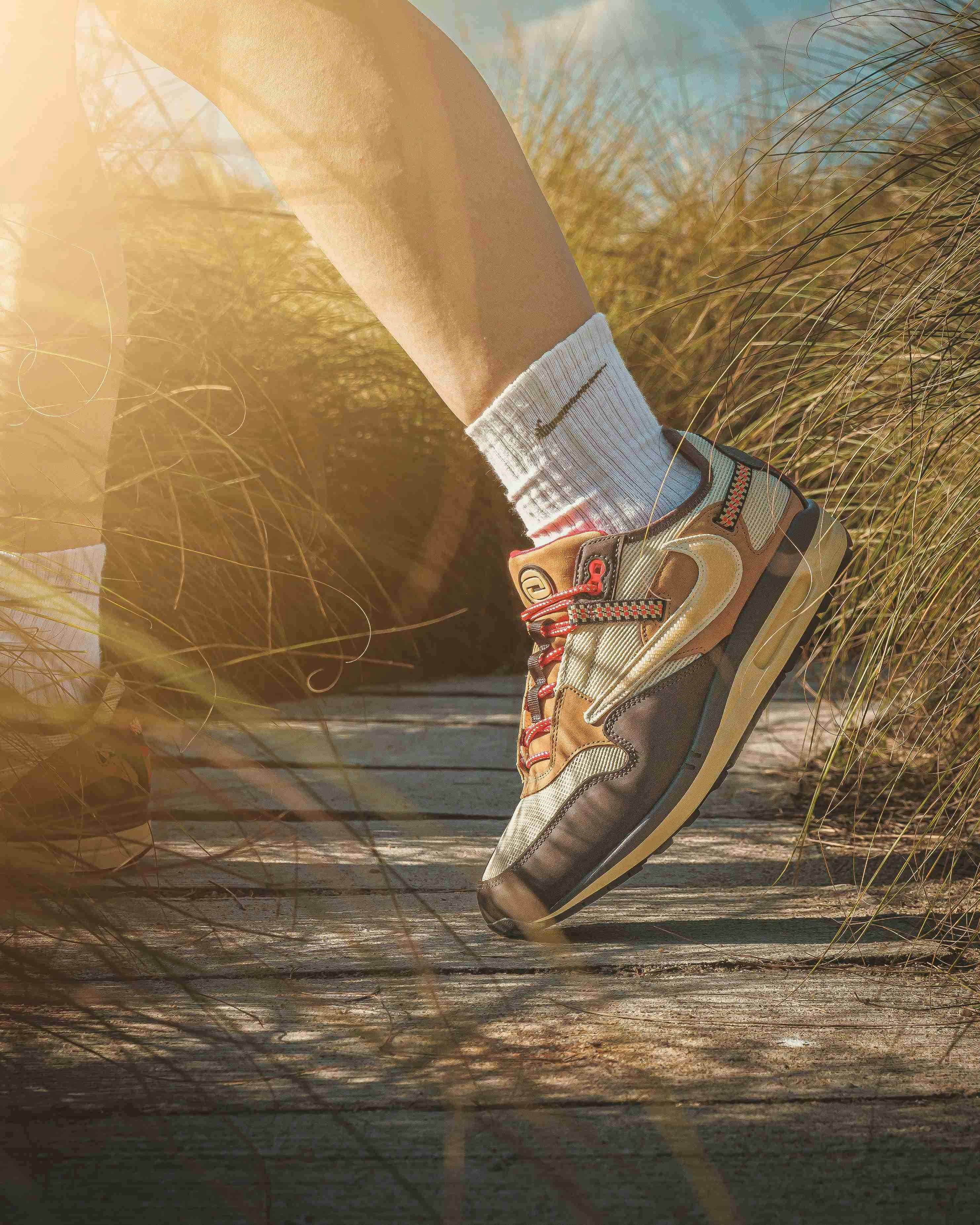 Nike Air Max 1 TRAVIS SCOTT Cactus Jack Baroque Brown On Feet