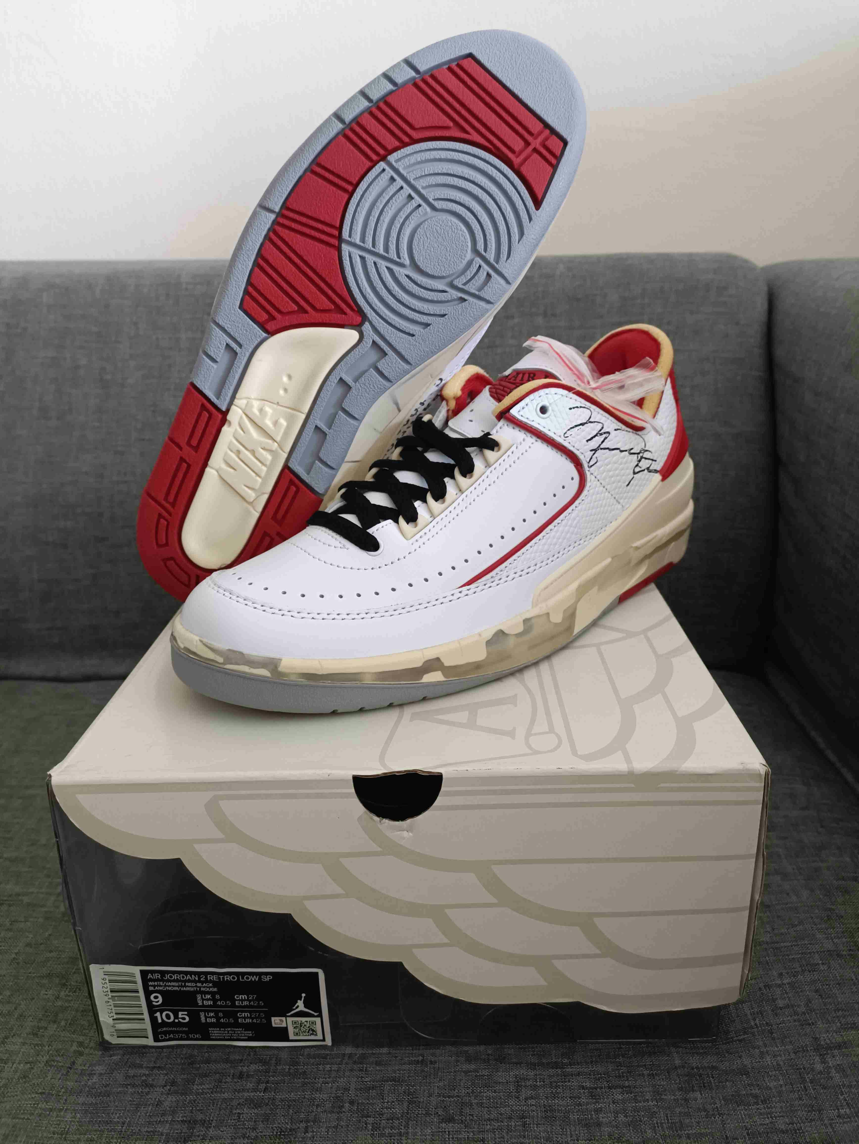 Off-White x Air Jordan 2 Retro Low SP 'White Red' DJ4375-106