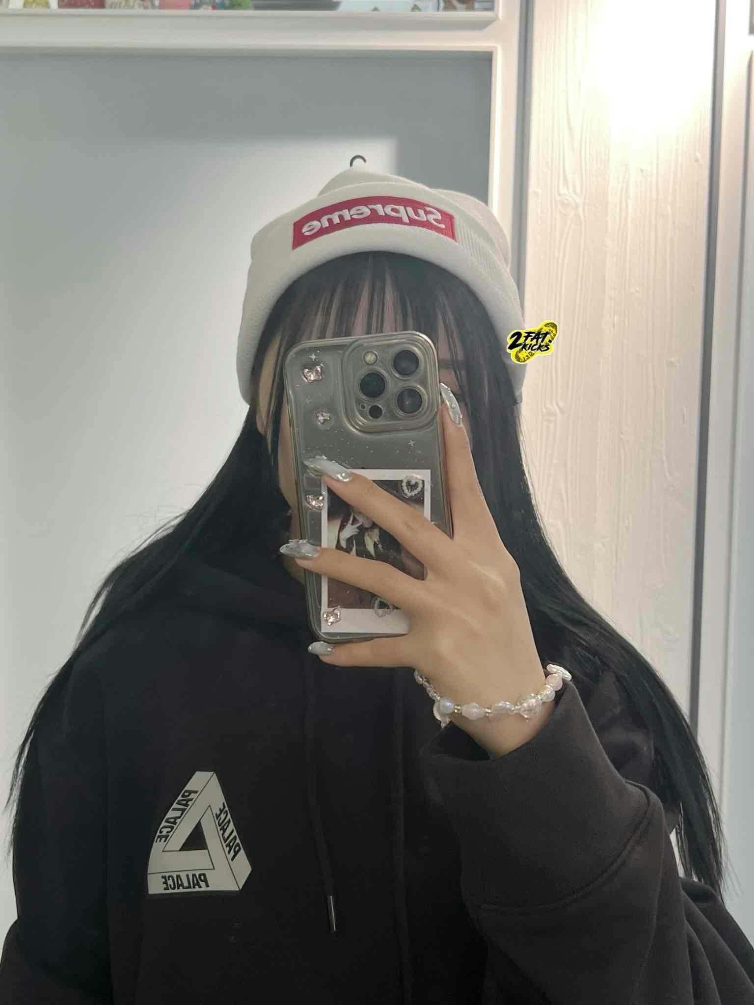 Supreme New Era Box Logo Beanie (FW21) Charcoal