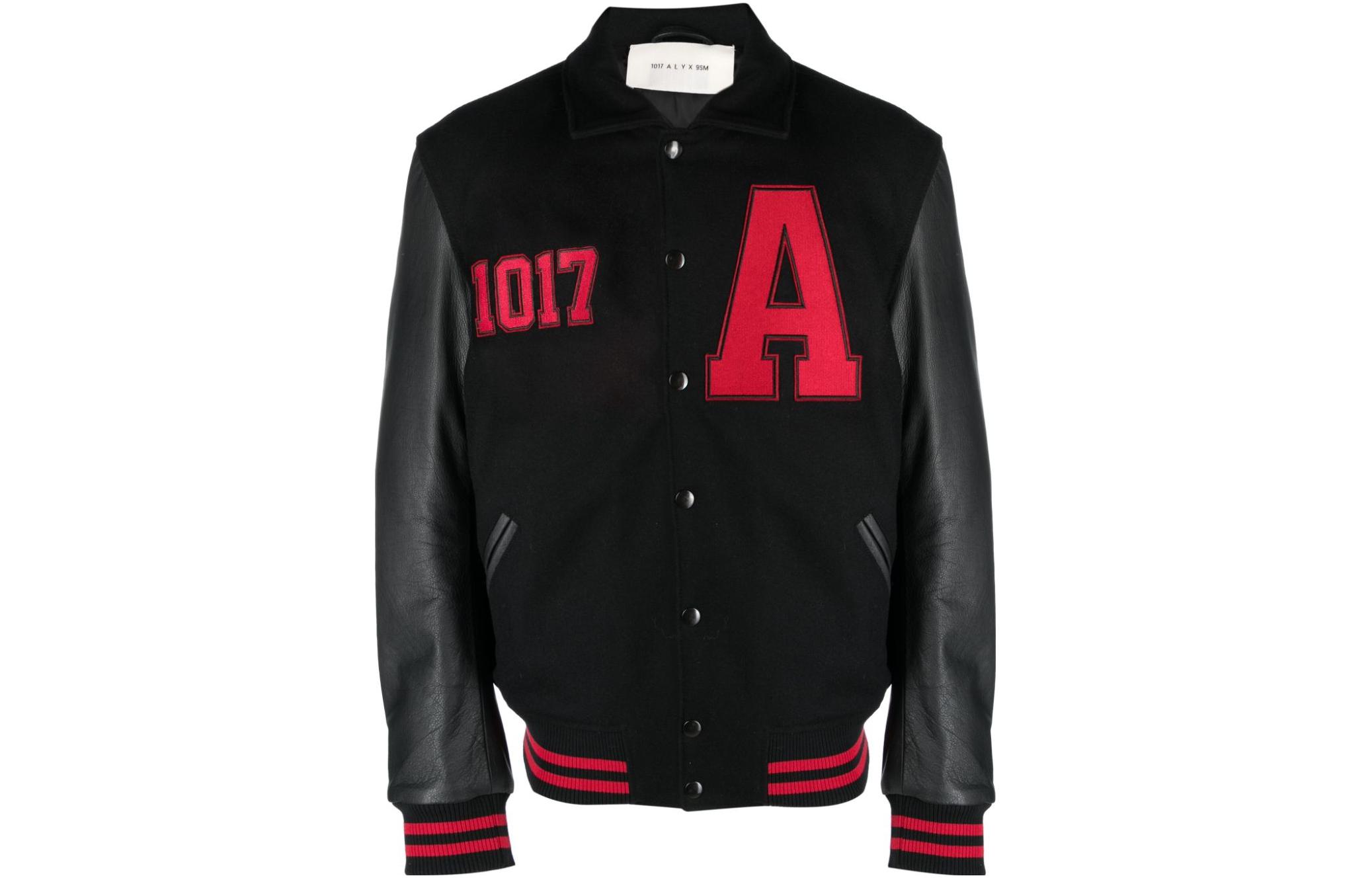 1017 ALYX 9SM Black Casual Letter Logo Long Sleeve Jacket. AAMOU0449FA01WLBLK0001