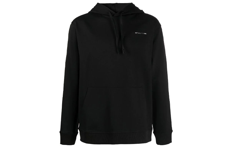 1017 ALYX 9SM Black Drawstring Hoodie Pullover AA-M-SW-0033-FA02-S21-FBLK0001