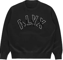 1017 ALYX 9SM Black Letter Print Crewneck Long Sleeve Sweatshirt AA-U-KN-0198-Y-A01-BLK-0001 1017 ALYX 9SM Black Letter Print Crewneck Long Sleeve Sweatshirt AA-U-KN-0198-Y-A01-BLK-0001