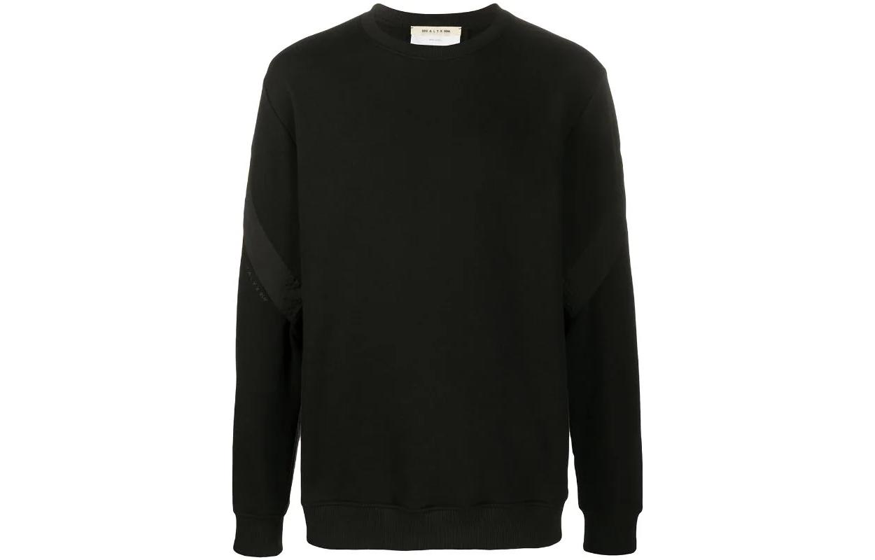 1017 ALYX 9SM Black Plain Crewneck Long Sleeve Sweatshirt AAMSW0034FA01-BLK0001