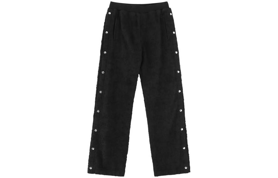 1017 ALYX 9SM Black Snap Button Elastic Waist Straight-Fit Pants AAUPA0422FA01-BLK0001