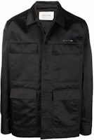 1017 ALYX 9SM Black Solid Color Collared Long Sleeve Jacket AA-M-OU-0260-F-A02-BLK 1017 ALYX 9SM Black Solid Color Collared Long Sleeve Jacket AA-M-OU-0260-F-A02-BLK