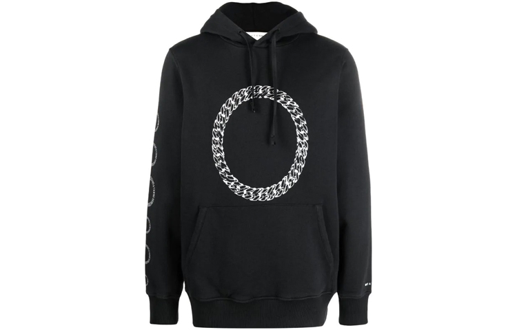 1017 ALYX 9SM Black Solid Color Hoodie AA-M-SW-0095-FA01-FBLK-0001