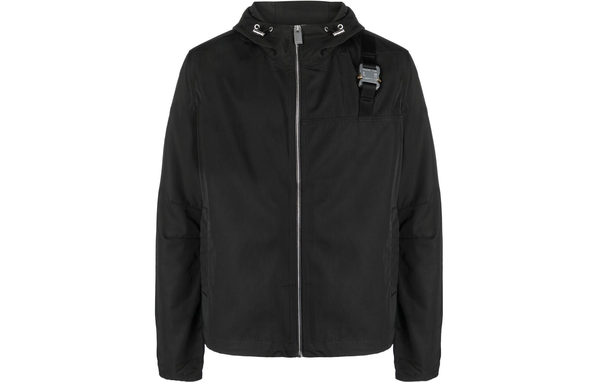 1017 ALYX 9SM Black Solid Half-Zip Hooded Pullover Jacket AA-U-OU-0444-F-A01-0001