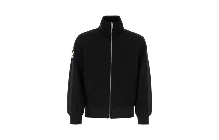 1017 ALYX 9SM Black Zip-Up High Collar Relaxed Fit Jacket. AAUSW0208FA01
