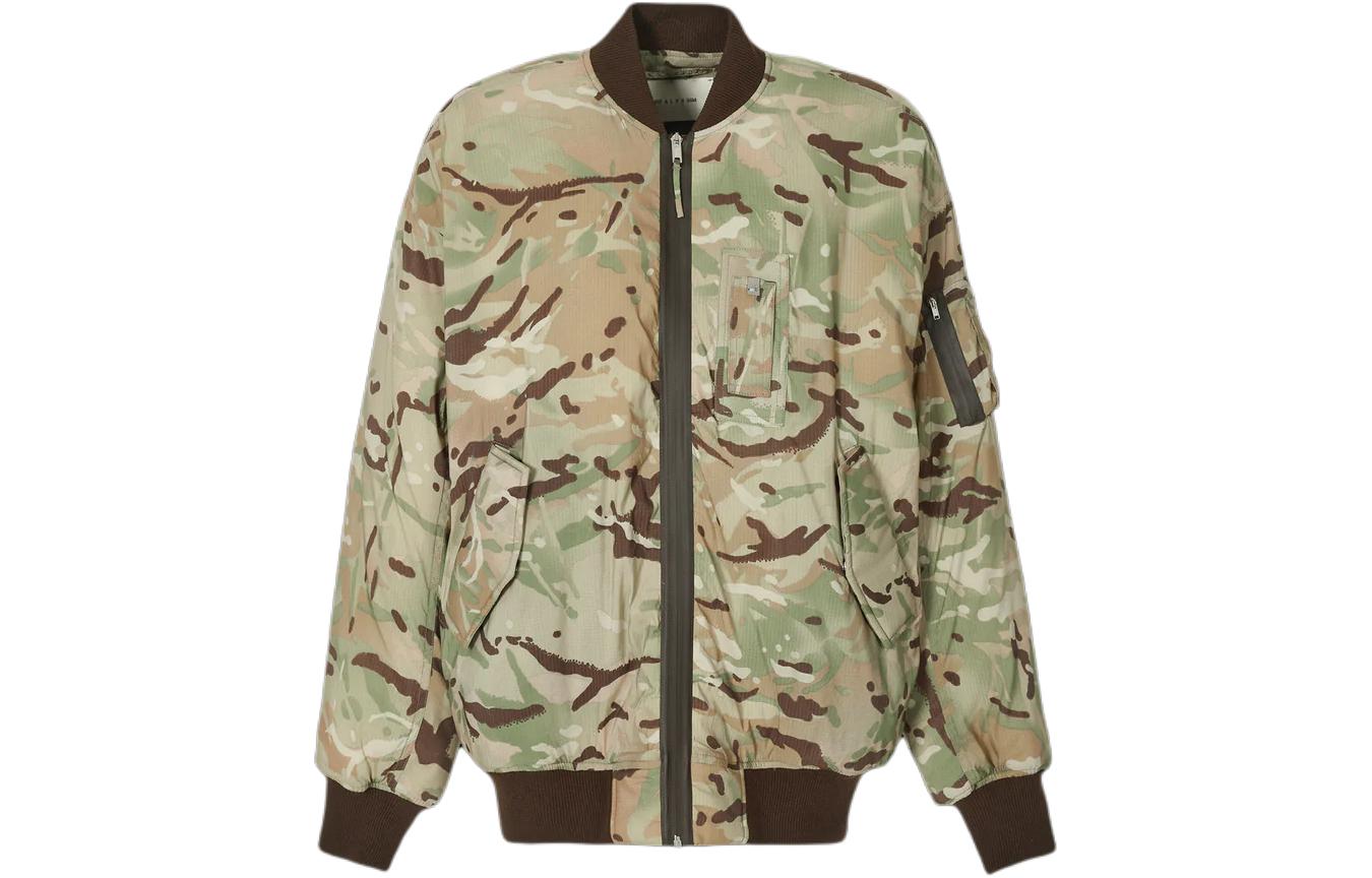 1017 ALYX 9SM Camouflage Zip-Up Loose Bomber Jacket Army Green AA-M-OU-0473-F-A02-0001