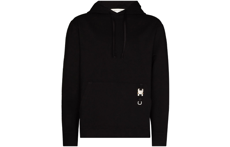 1017 ALYX 9SM FW21 Buckle Hoodie with Drawstring Black () AA-M-SW-0033-FA04-F21