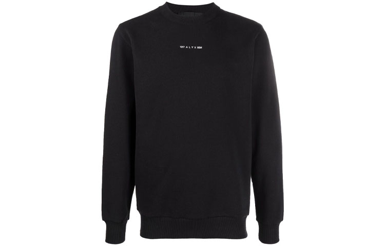 1017 ALYX 9SM FW21 Logo Crewneck Sweatshirt Unisex Black AV-U-SW-0011-F-A02-0001