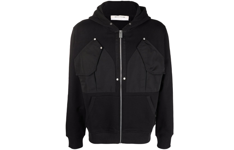 1017 ALYX 9SM FW21 Multi-Pocket Hoodie Jacket BLACK AA-M-SW-0086-F-A01-BLK0001