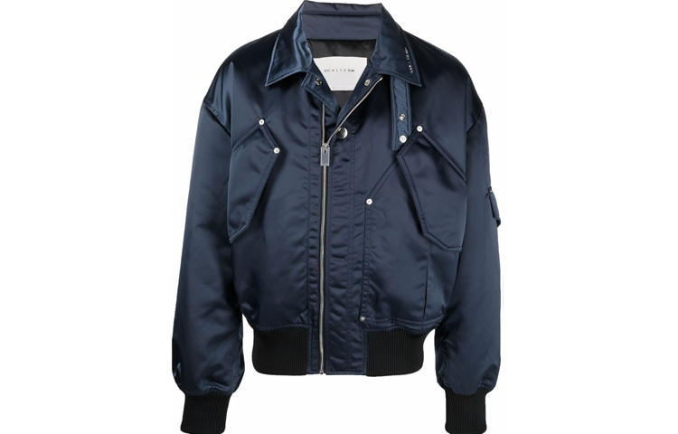 1017 ALYX 9SM FW21 Oversized Pocket Flight Jacket Blue AA-M-OU-0198-FA03-BLU0002