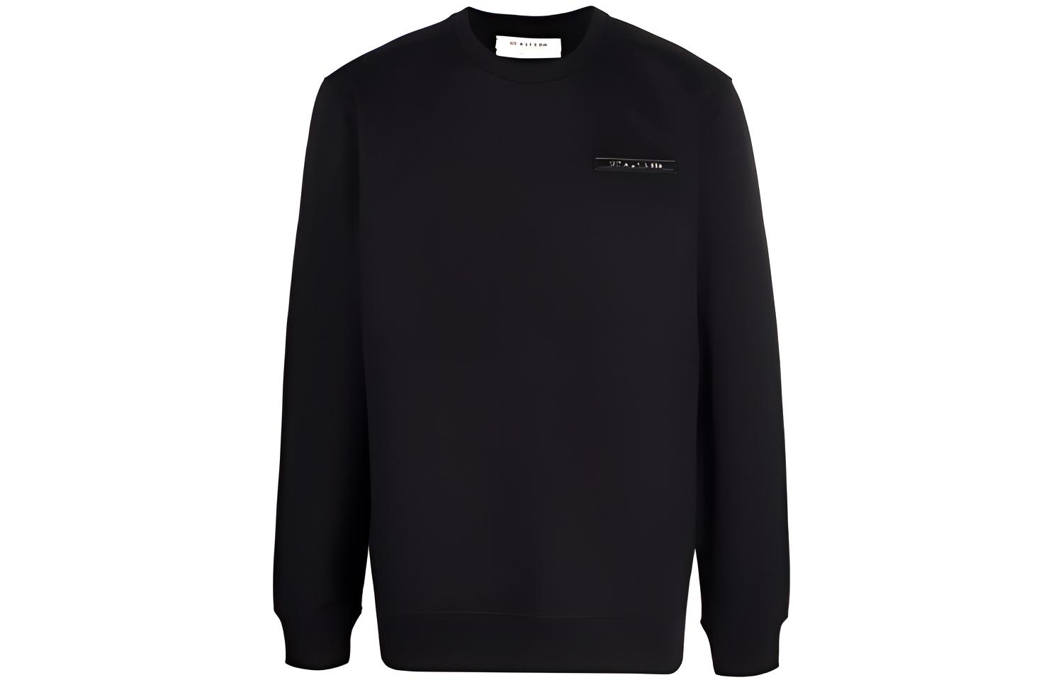 1017 ALYX 9SM FW21 Plain Logo Crewneck Sweatshirt Black () AAMSW0063FA03