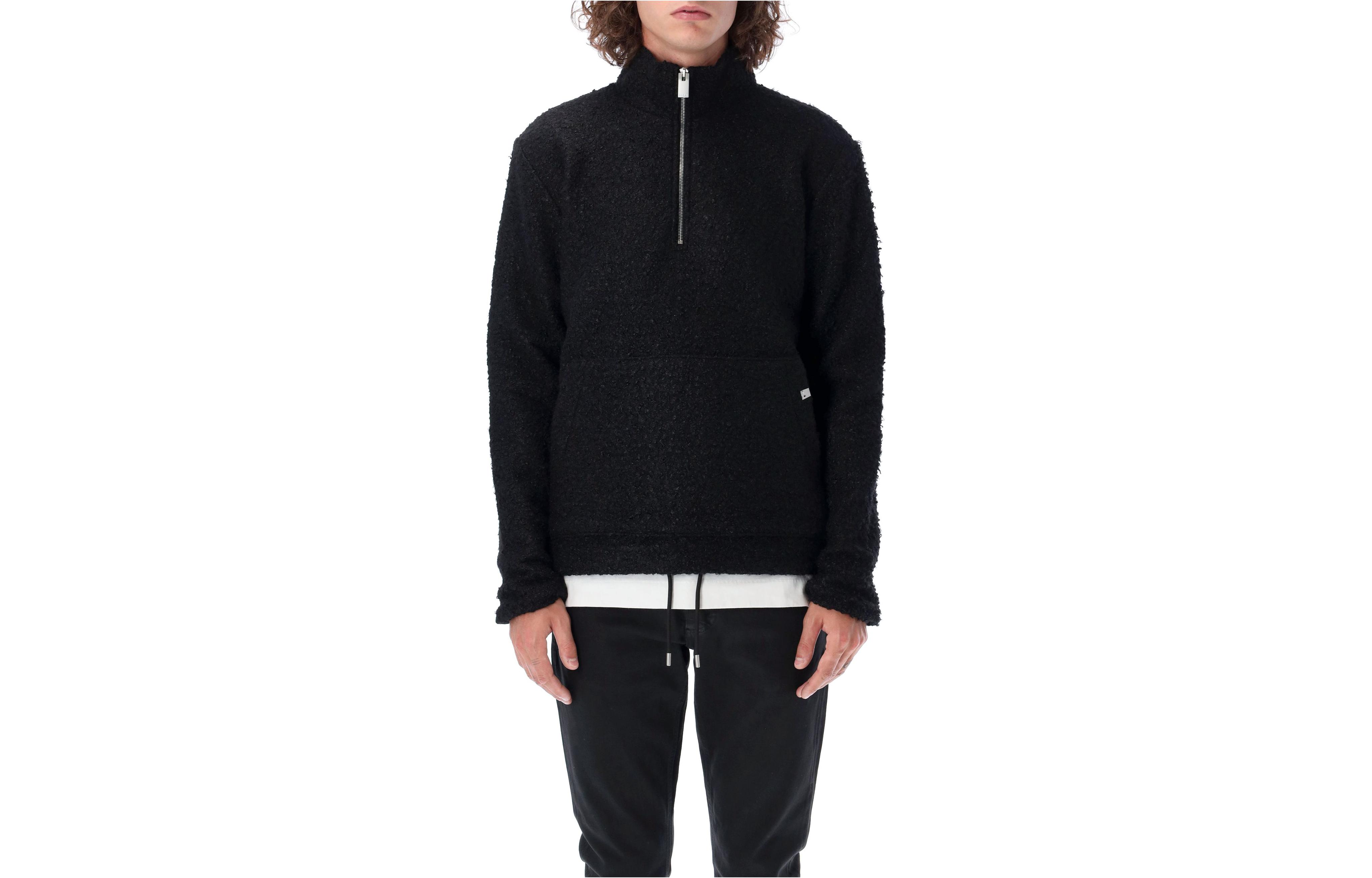 1017 ALYX 9SM FW22 Black Half-Zip High-Neck Sweatshirt Jacket Edition AA-M-SW-0141-F-A01-BLK0001