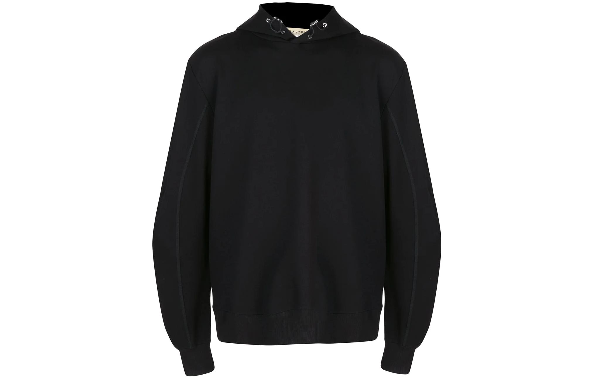 1017 ALYX 9SM FW22 Black Oversized Hoodie with Pocket for Men AA-M-SW-0028-F-A01