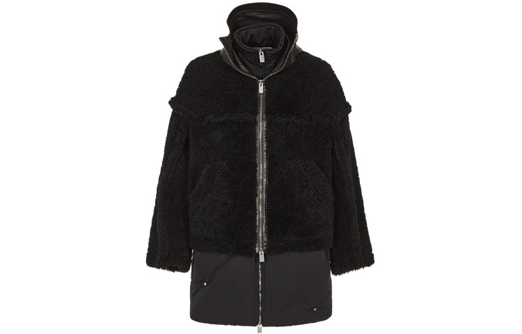 1017 ALYX 9SM FW22 Black Zip-Up Hooded Mid-Length Jacket AA-M-OU-0324-LE01-BLK0001