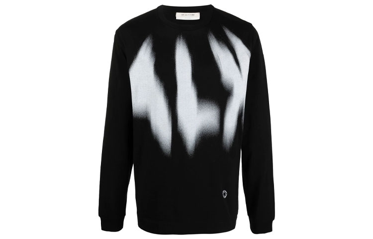 1017 ALYX 9SM FW22 Graffiti Print Pullover Long Sleeve Sweatshirt Black Men AA-M-TS-0315-F-A01-BLK0001