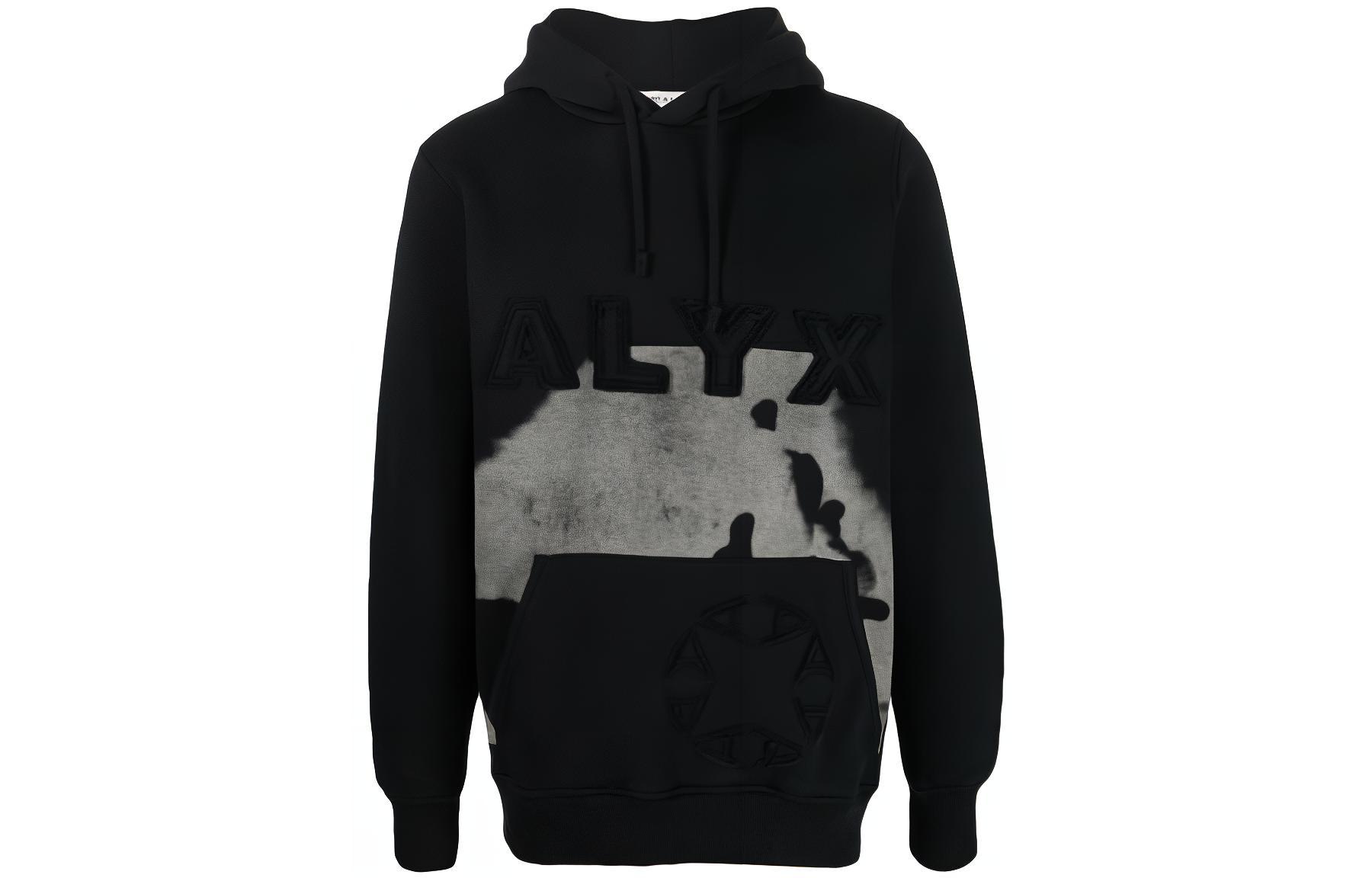 1017 ALYX 9SM FW22 Logo Hoodie Unisex Black Pullover AA-U-SW-0148-FA01-BLK0001