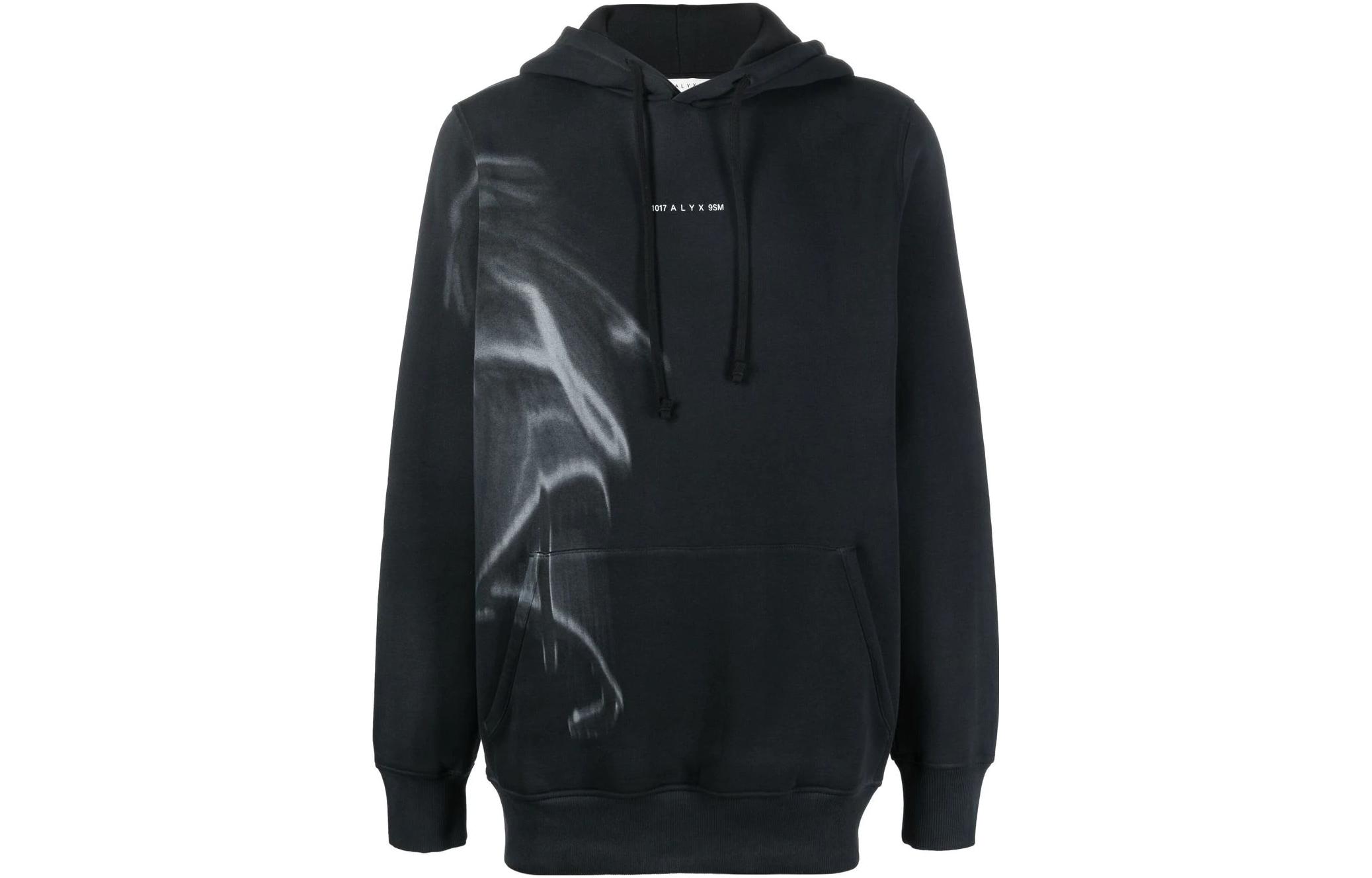 1017 ALYX 9SM FW22 Logo Print Pullover Hoodie Black (). AA-U-SW-0151-F-A01-FBLK0001