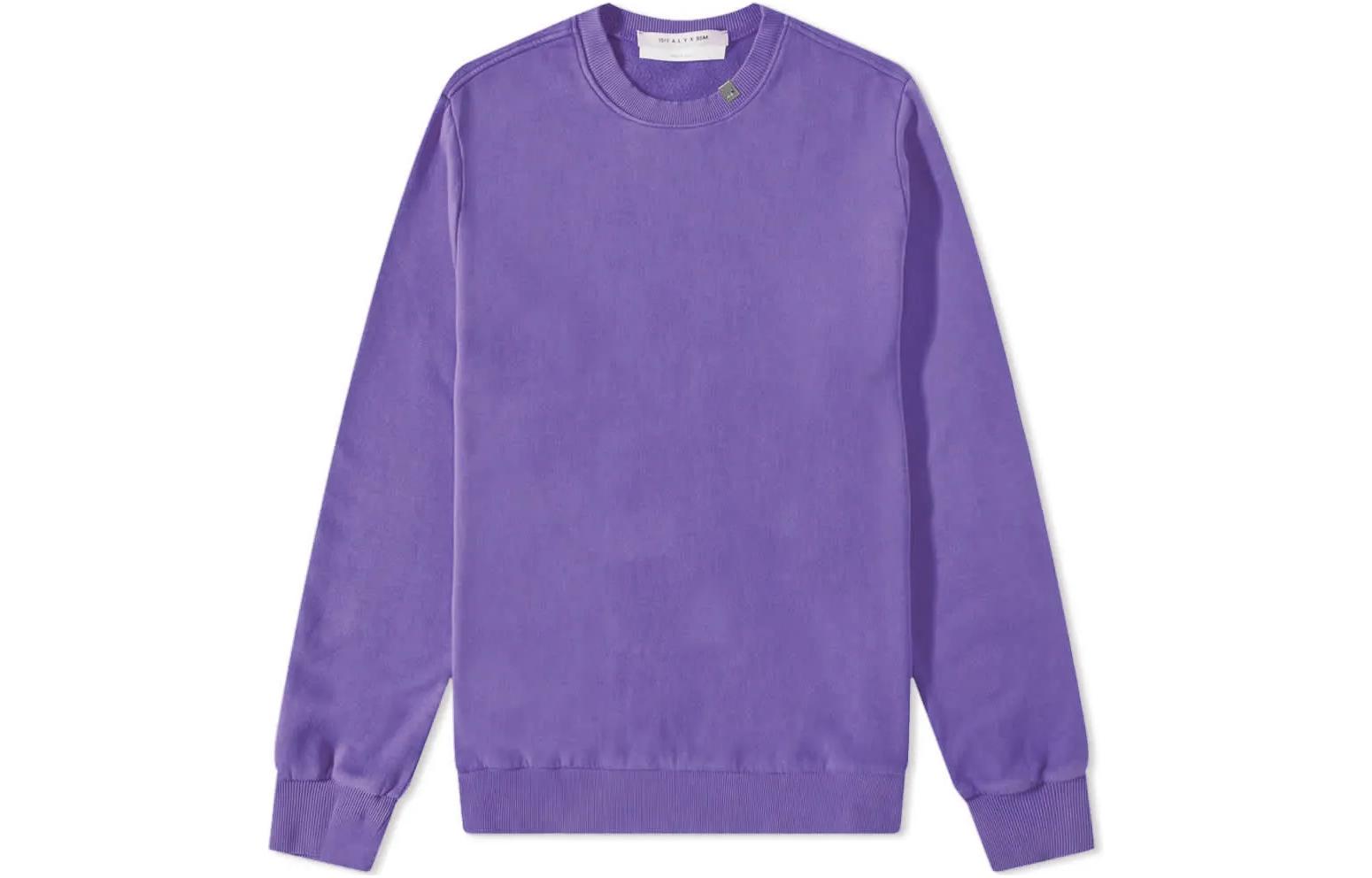 1017 ALYX 9SM FW22 Purple Crewneck Pullover Sweatshirt Long Sleeve AAUSW0131FA03-PLE0001