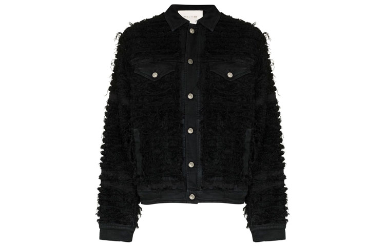 1017 ALYX 9SM FW22 Single-Breasted Black Jacket for Men AZ-M-OU-0226-FA03-BLK0001