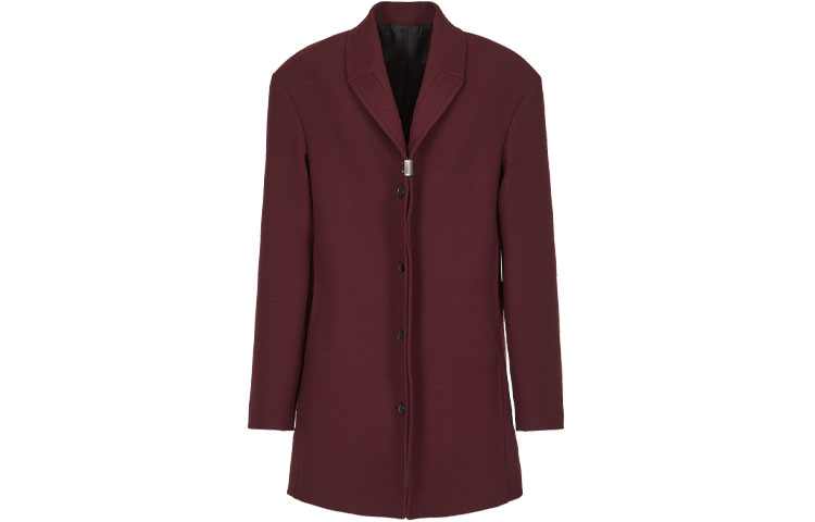 1017 ALYX 9SM FW22 Solid Color Single-Breasted Red Mid-Length Jacket AA-M-TA-0094-FA01-RED0006